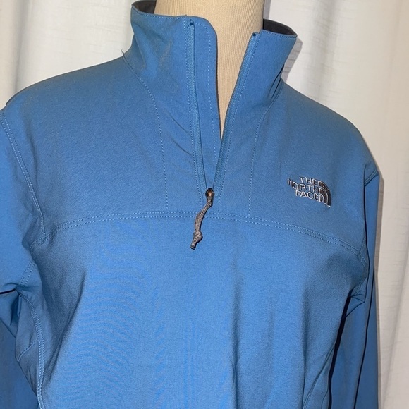 The north face blue 1/3 zip up pull over jacket size small - Picture 2 of 8